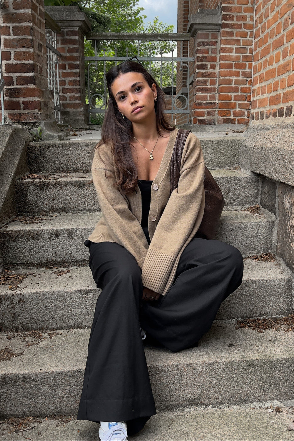 Noella - Lenyx Knit 13770001 - 1356 - Timber Brown Melange Strikbluser