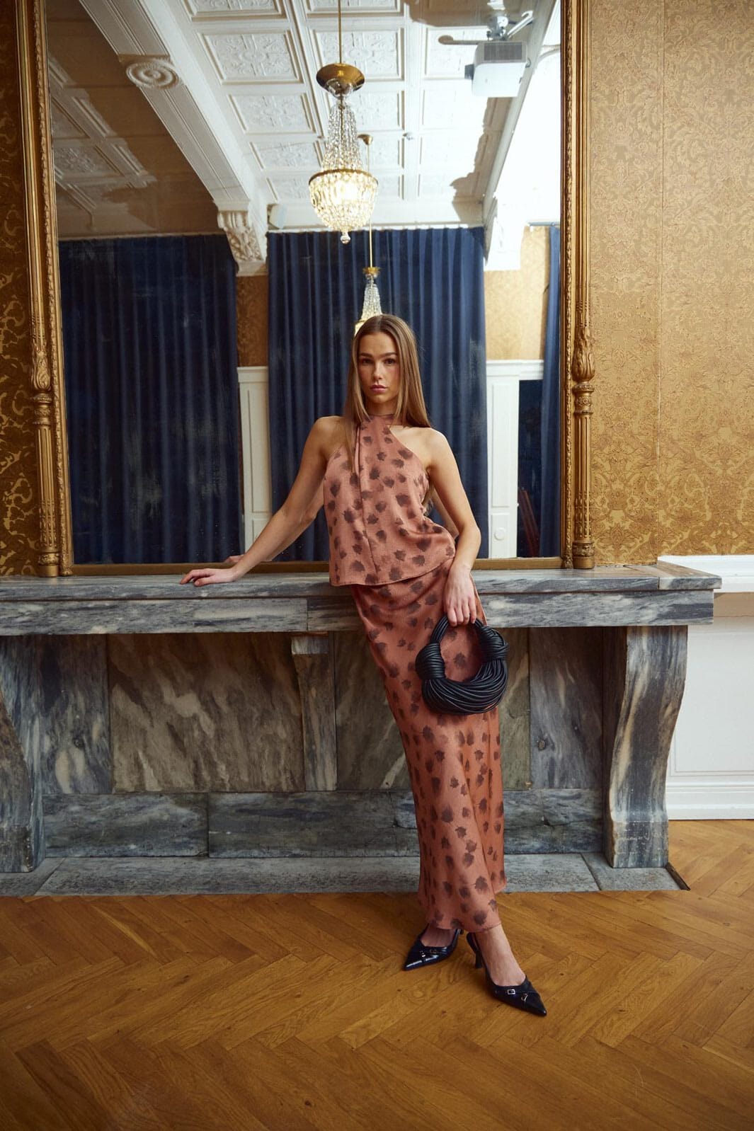 Noella - Leonora Skirt 13890002 - 1366 - Cosette Rust Print