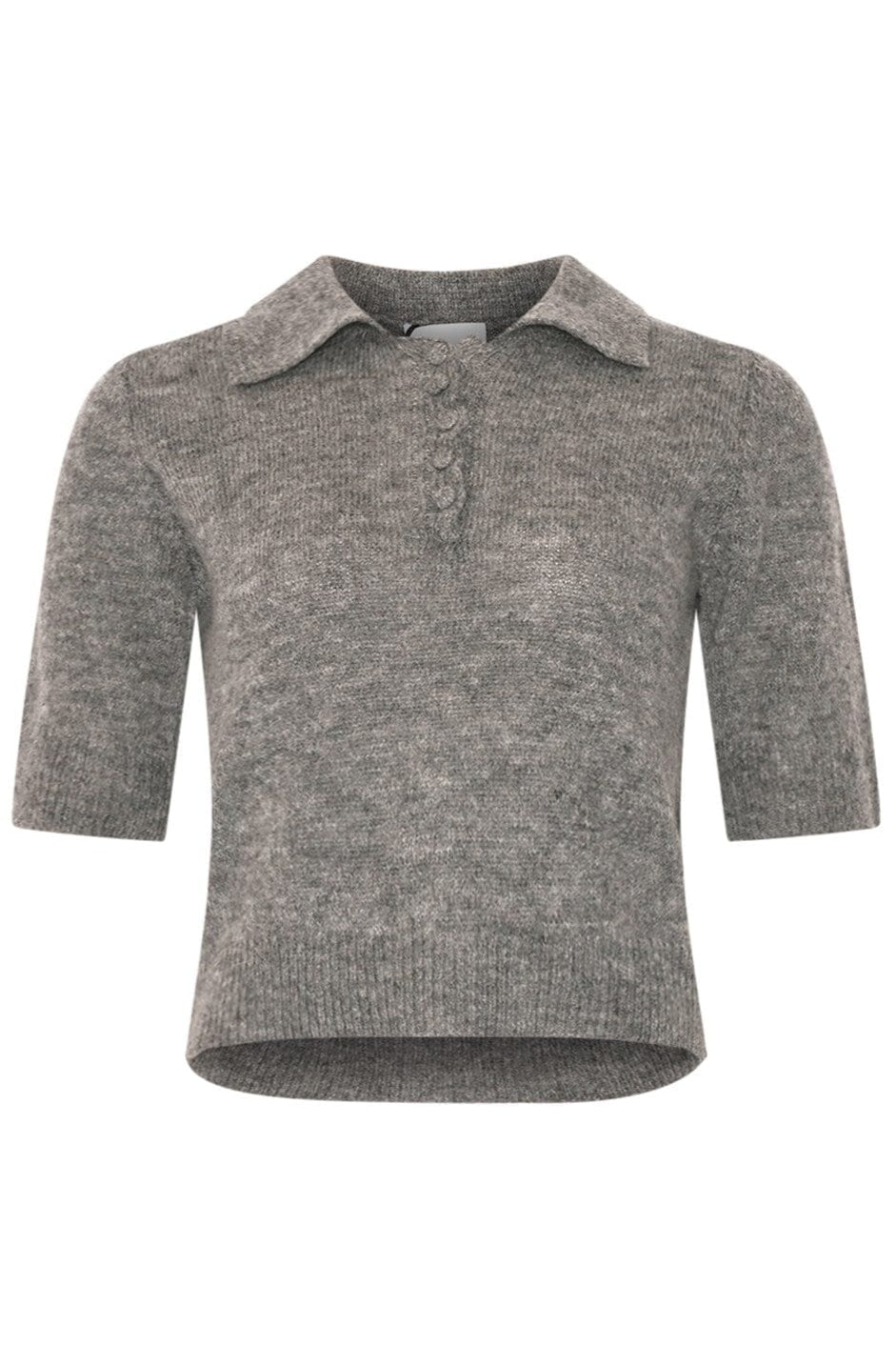 Noella - Levona Knit Polo 13980001 - 019 - Dark Grey Melange