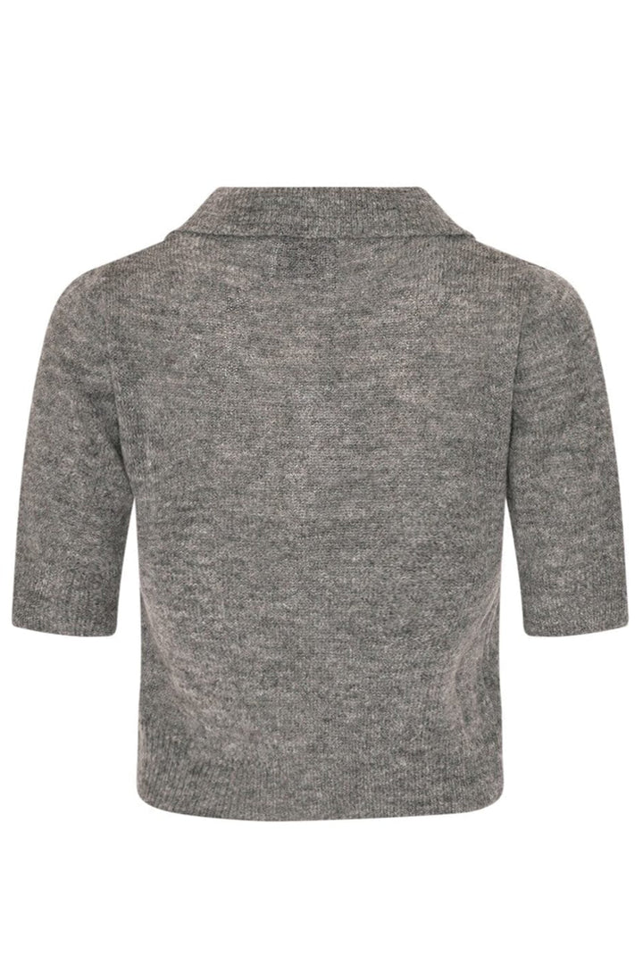 Noella - Levona Knit Polo 13980001 - 019 - Dark Grey Melange