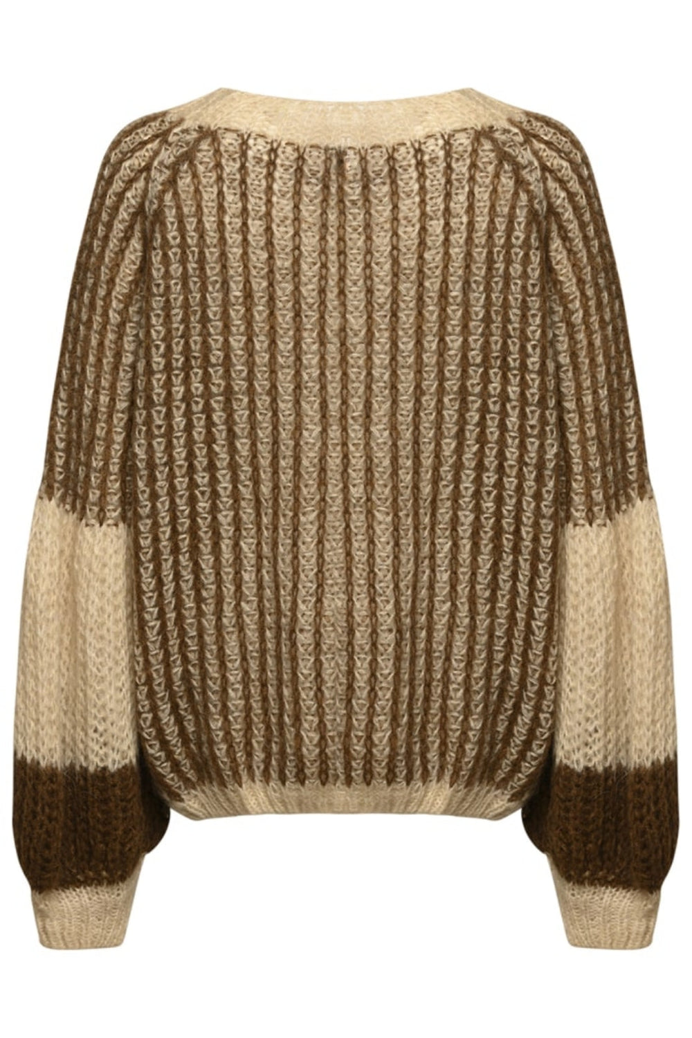 Noella - Liana Knit Sweater - Beige/Brown Strikbluser