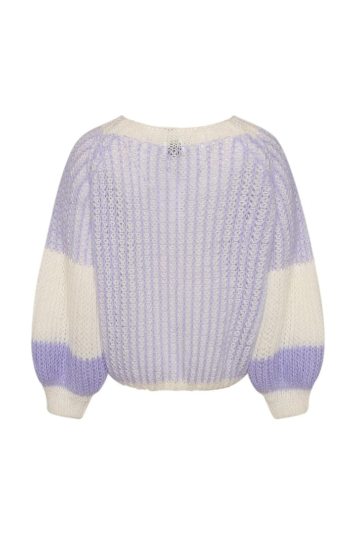 Noella - Liana Knit Sweater - Lavender/White
