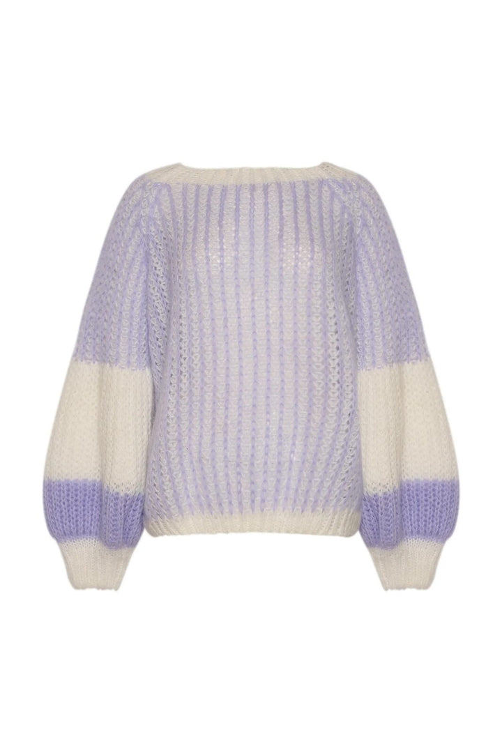 Noella - Liana Knit Sweater - Lavender/White