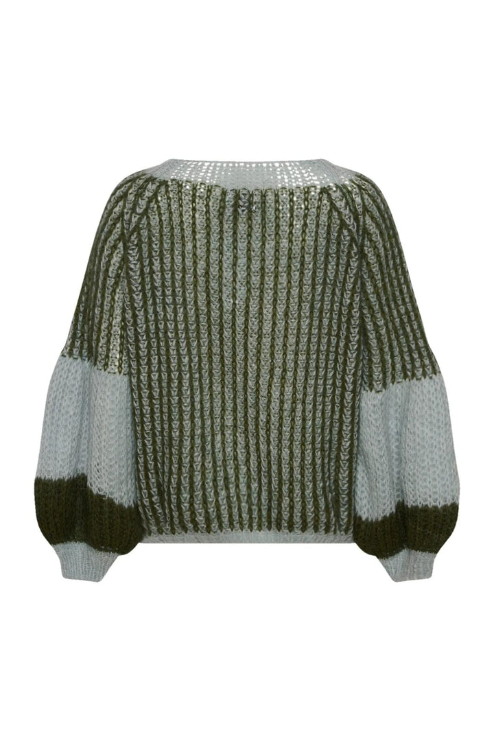 Noella - Liana Knit Sweater - Light Blue/Army