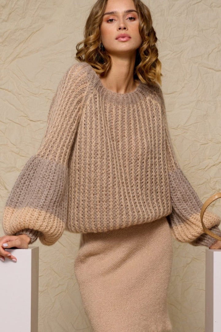 Noella - Liana Knit Sweater - Sand