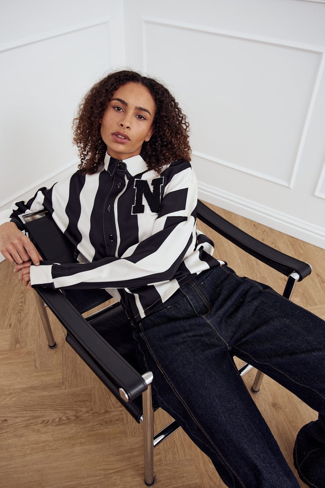 Noella - Liara N Shirt 14060001 - 1221 - Black Ivory Stripe