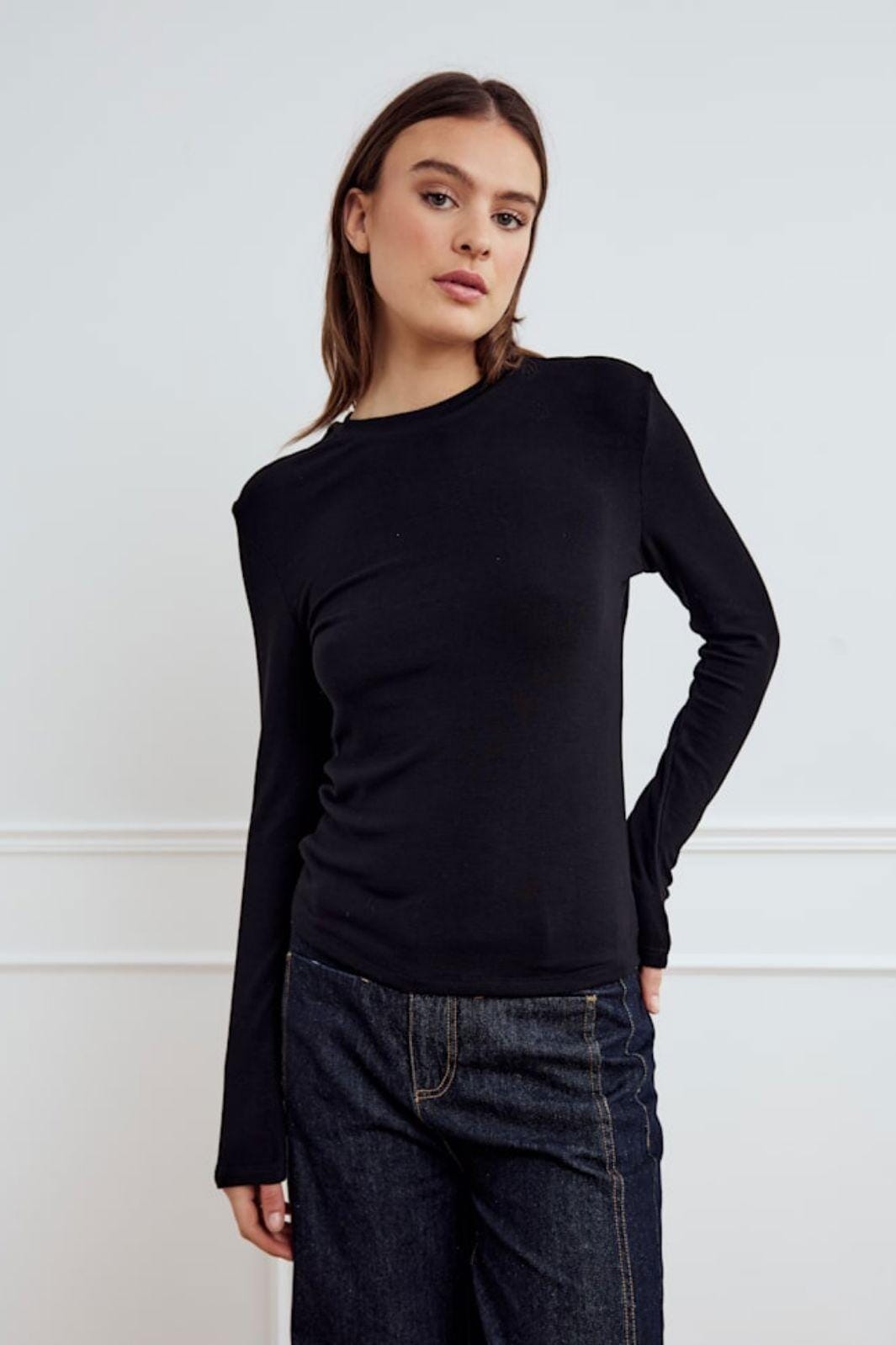 Noella - Lidie Ls Top 14090001 - 004 - Black T-shirts