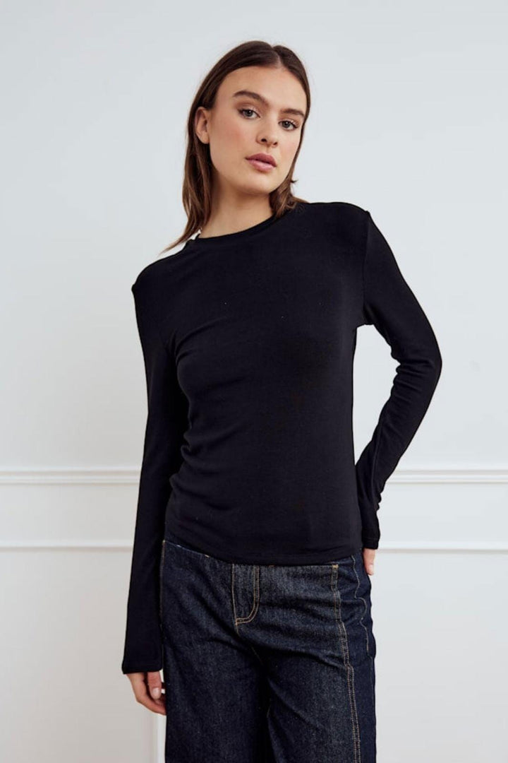 Noella - Lidie Ls Top 14090001 - 004 - Black T-shirts