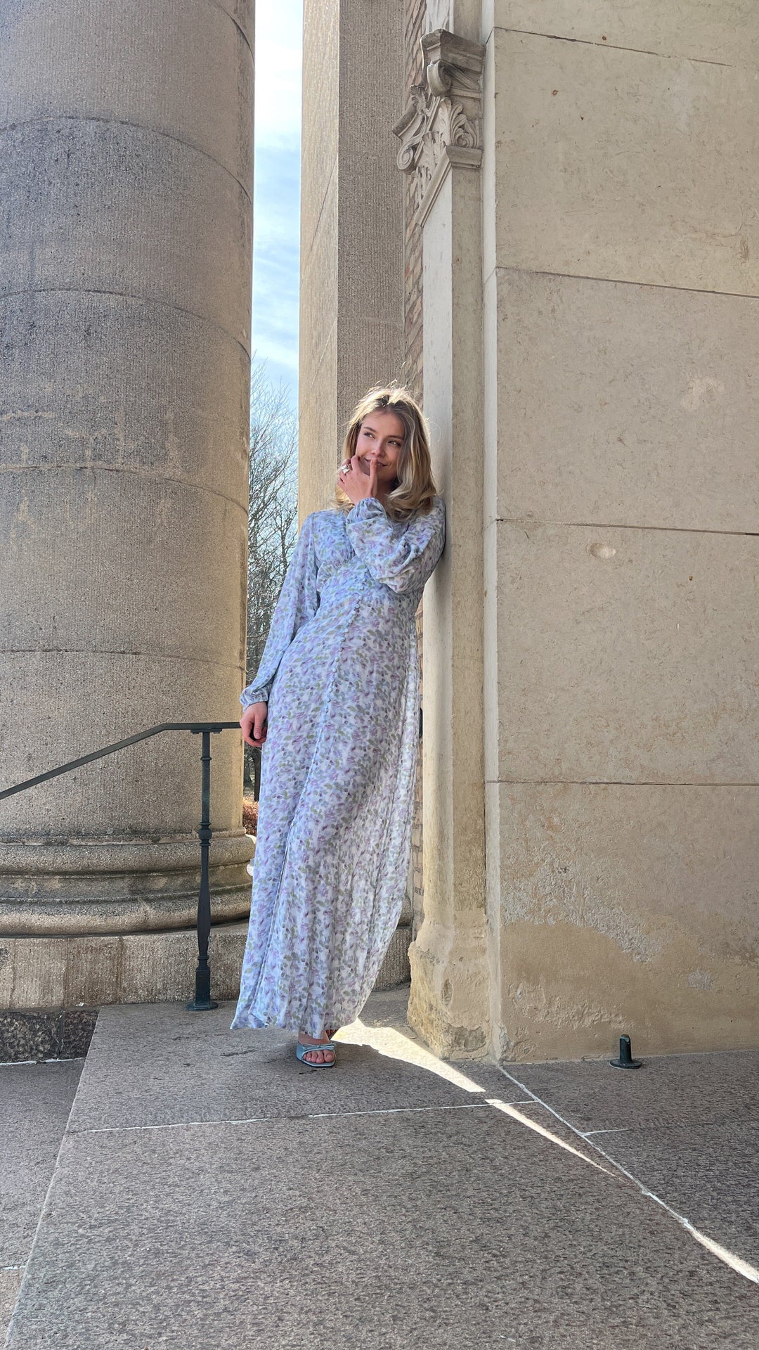 Noella - Lilith Maxi Dress 14160005 - 1390 - Cinthia Blue Print Kjoler