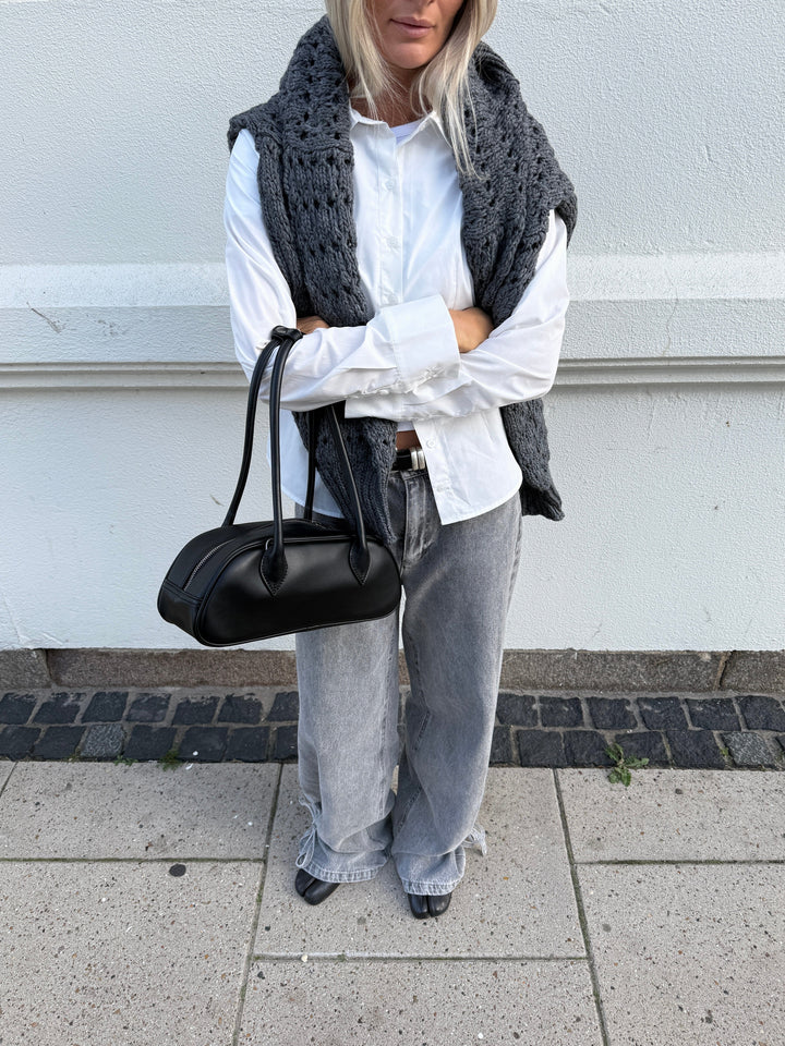 Noella - Loranne Knit 14390001 - 1252 - Dark Grey Mel. Strikbluser