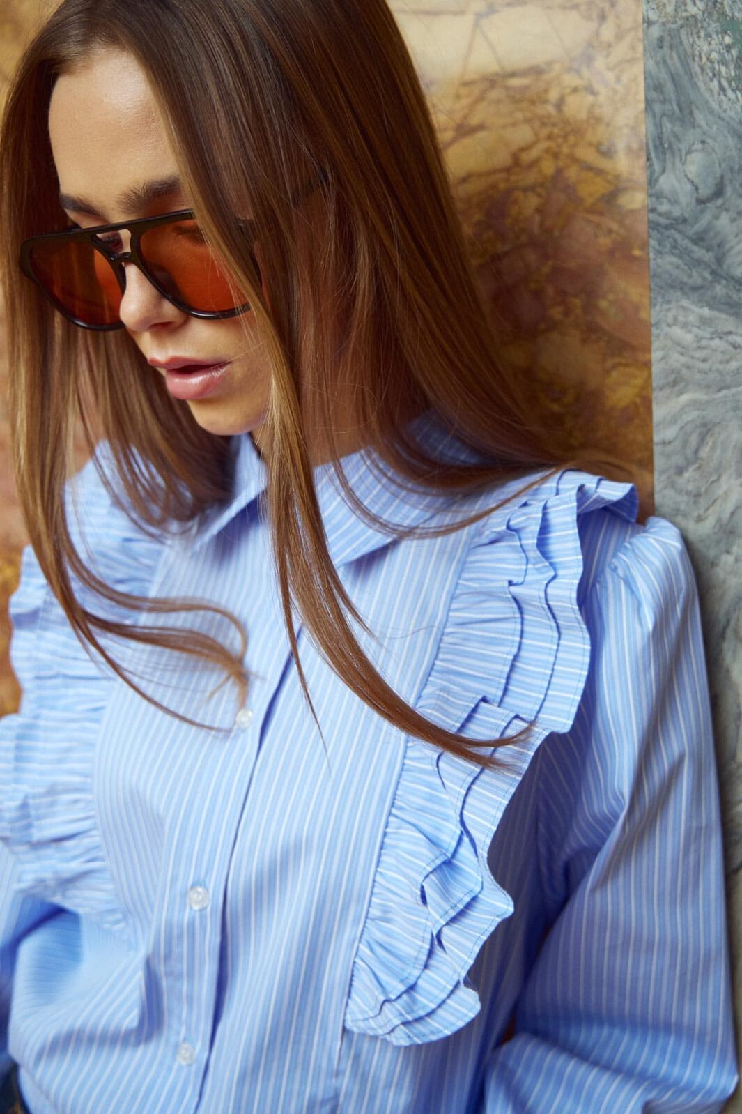 Noella - Lucina Blouse 13880001 - 1365 - Blue White Stripe