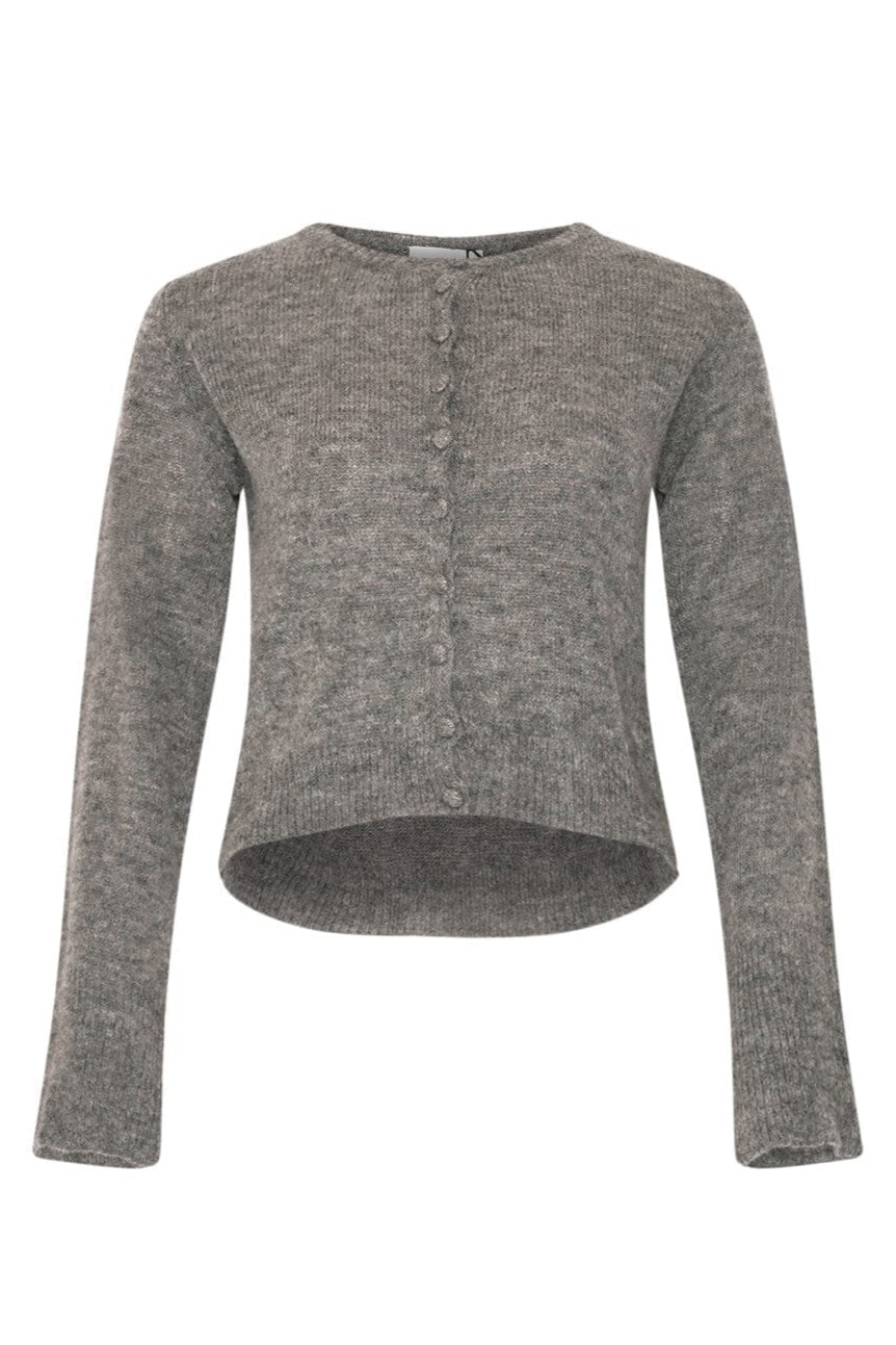Noella - Lya Knit Cardigan 13980002 - 019 - Dark Grey Melange