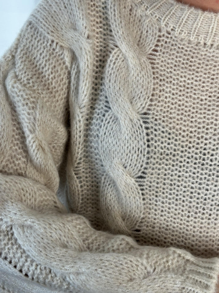 Noella - Lyza Knit 14190001 - 022 - Light Grey Melange Strikbluser