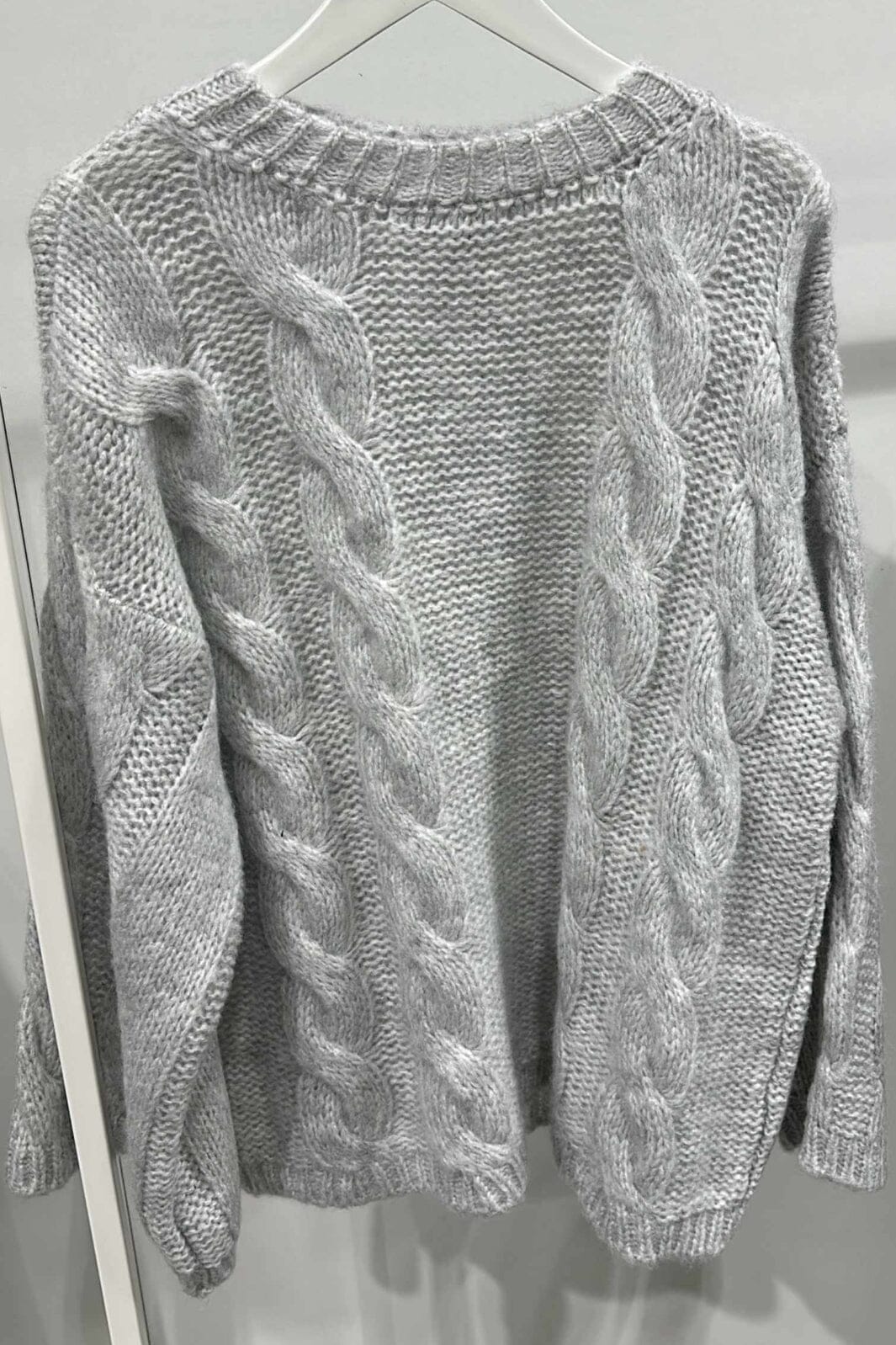 Noella - Lyza Knit 14190001 - 022 - Light Grey Melange Strikbluser