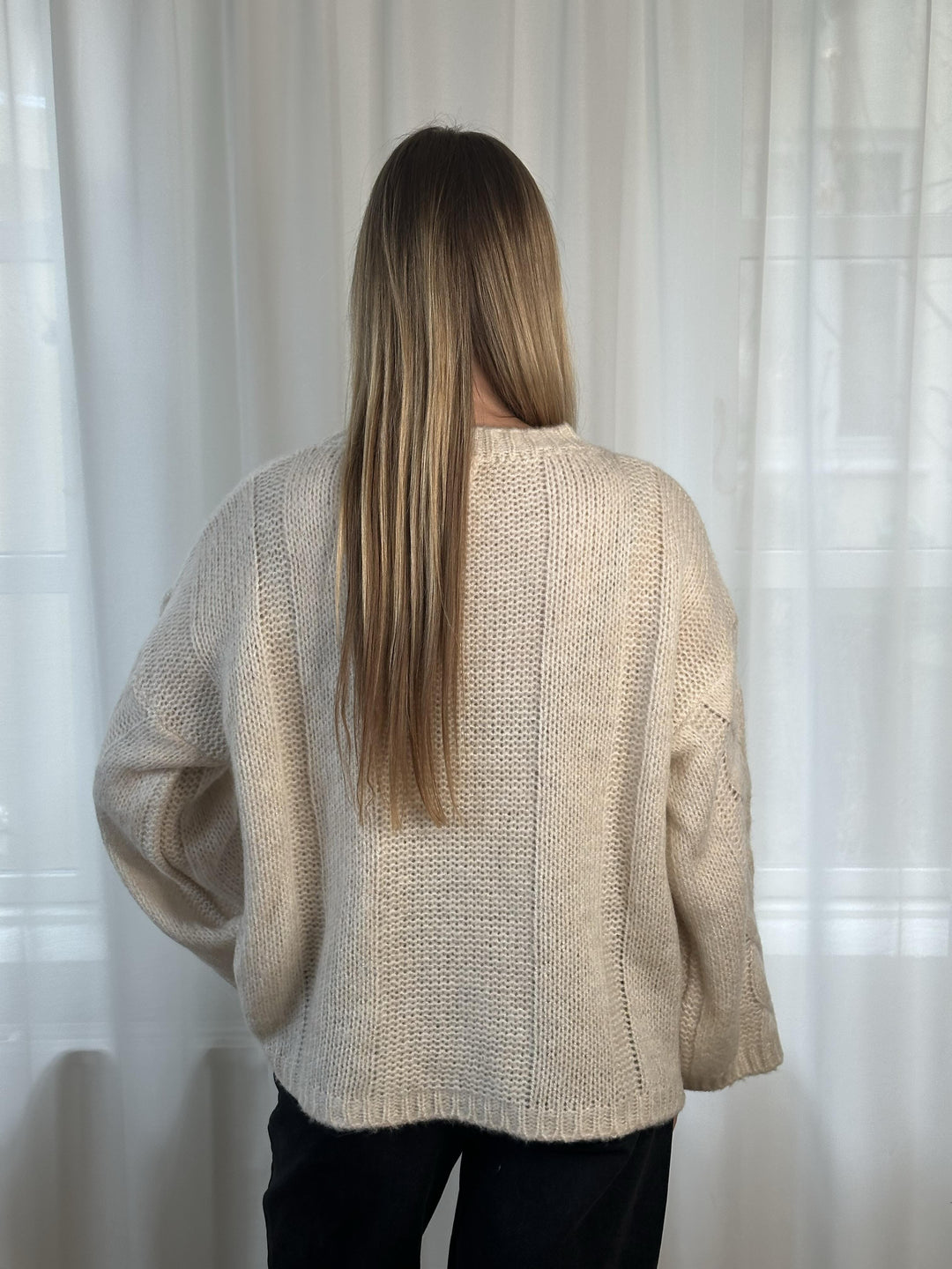 Noella - Lyza Knit 14190001 - 974 - Ivory Strikbluser