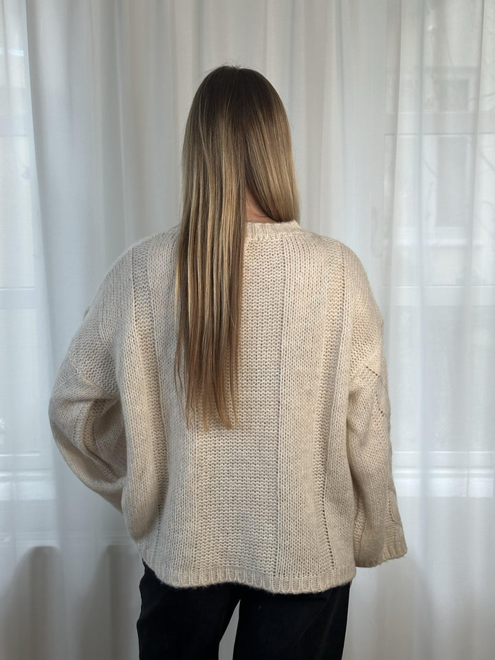 Noella - Lyza Knit 14190001 - 974 - Ivory Strikbluser