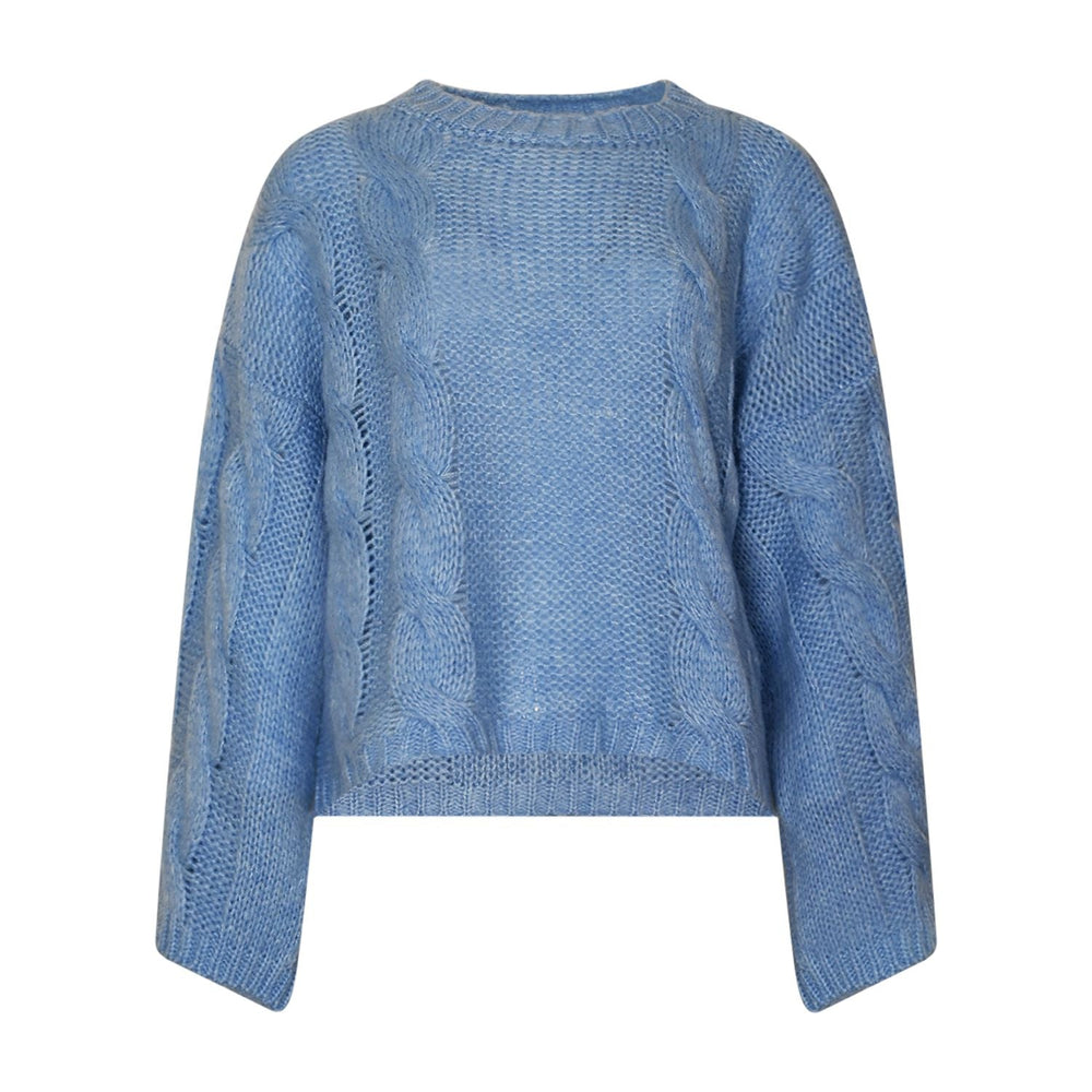 Noella - Lyza Sh Knit 14190002 - 016 - Light Blue Strikbluser