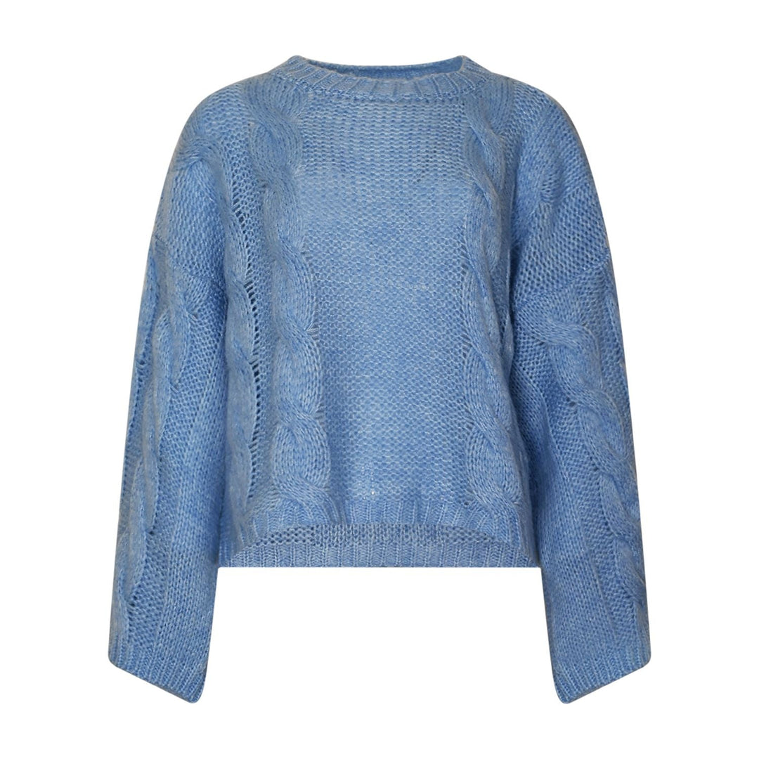 Noella - Lyza Sh Knit 14190002 - 016 - Light Blue Strikbluser