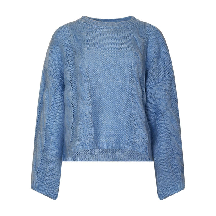 Noella - Lyza Sh Knit 14190002 - 016 - Light Blue Strikbluser