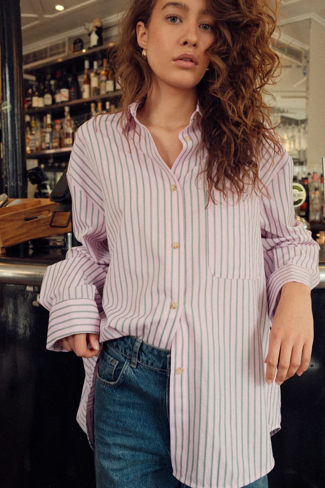 Noella - Marlon Stripe Shirt 14770001 - 1424 - Daffy Pink Stripe
