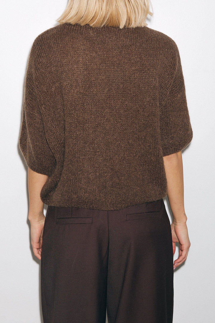 Noella - Mimi Knit Jumper - 548 Dark Brown Strikbluser