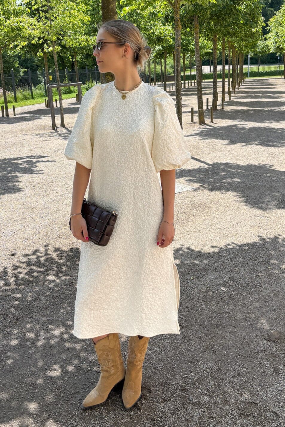 Noella - Reno Pastis Long Dress - Cream Kjoler