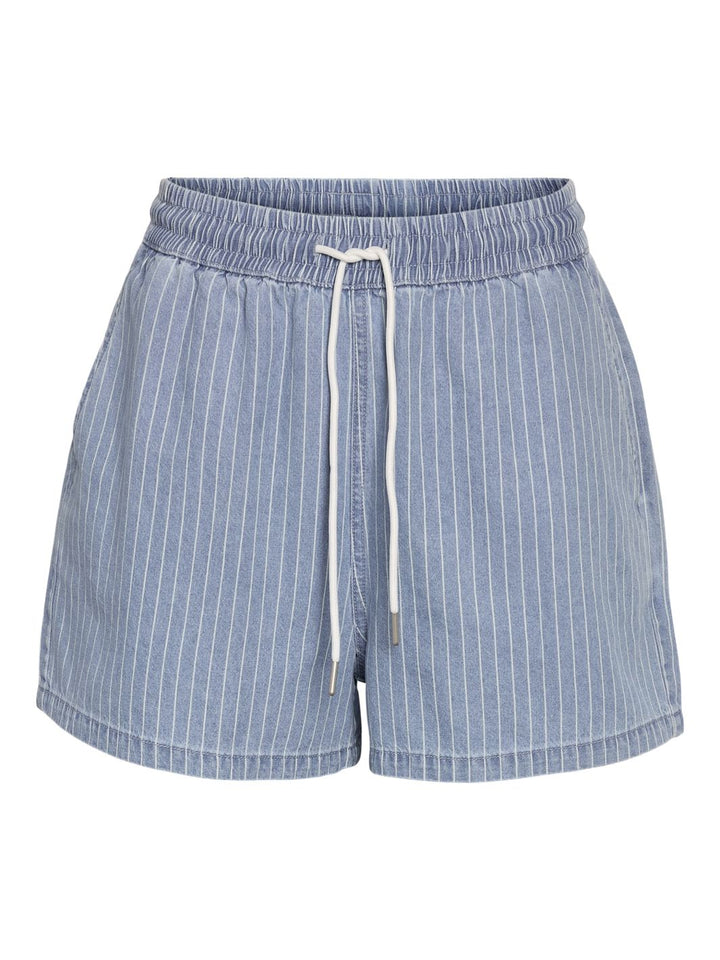 Noisy May - Nmkatri Nw Elastic Stripe Short Bs006Lb - 4724761 Light Blue Denim