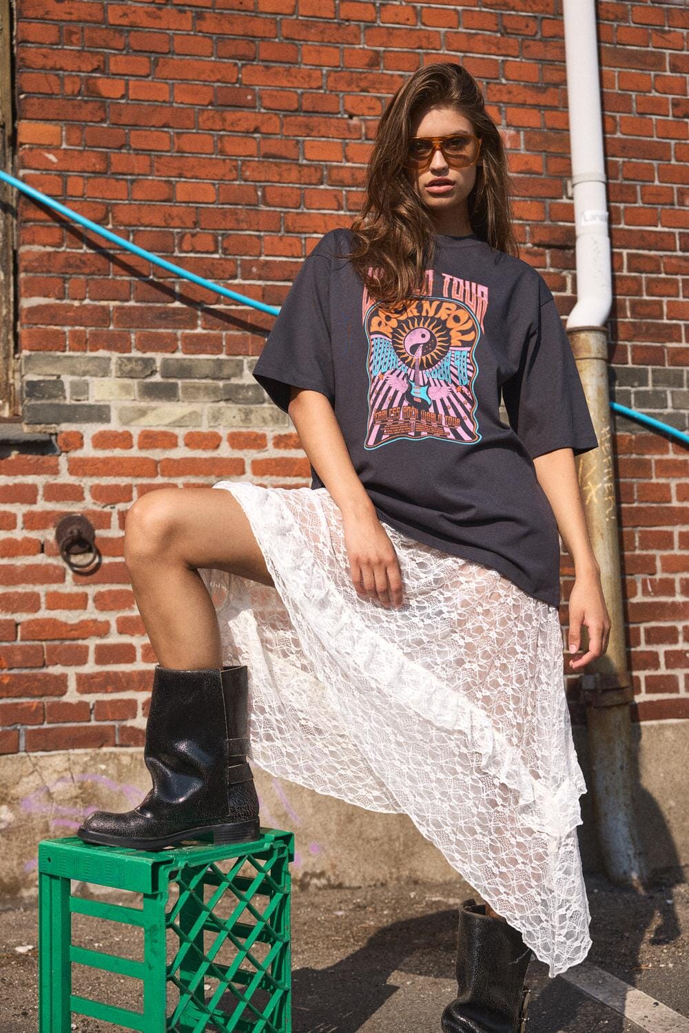 Noisy May - Nmlacey Nw Midi Skirt - 4755476 Bright White