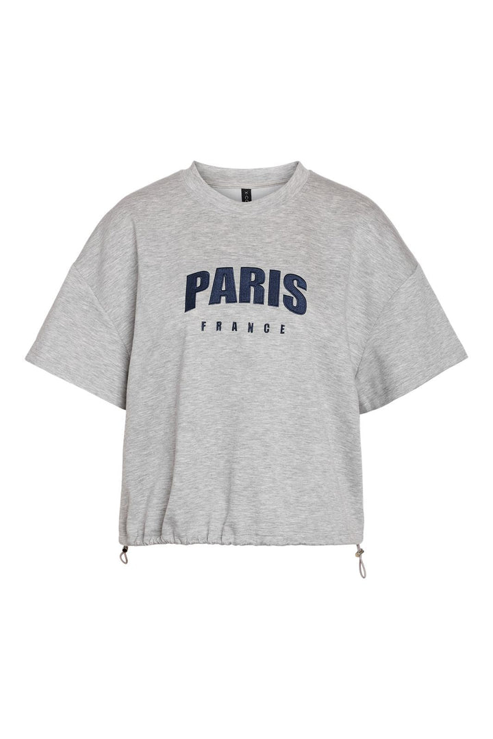 Noisy May - Nmsolas S/S Sweat T-Shirt - 5019036 Light Grey Melange Paris
