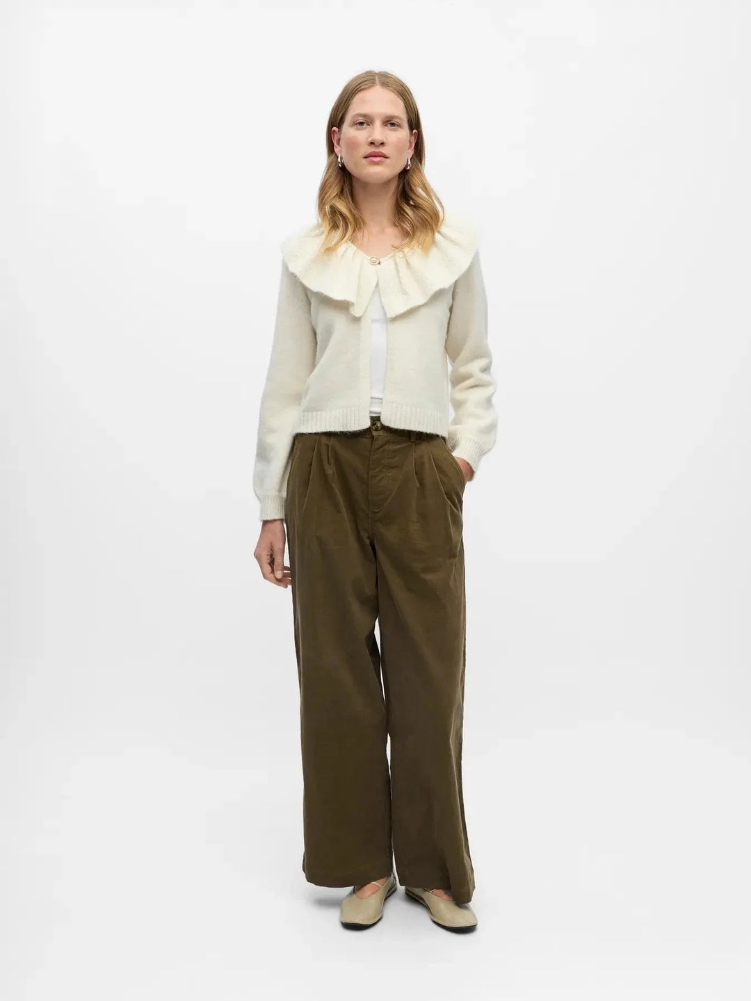 Object - Objdenisi L/S Lo Knit Cardigan - 4917128 Birch Cardigans