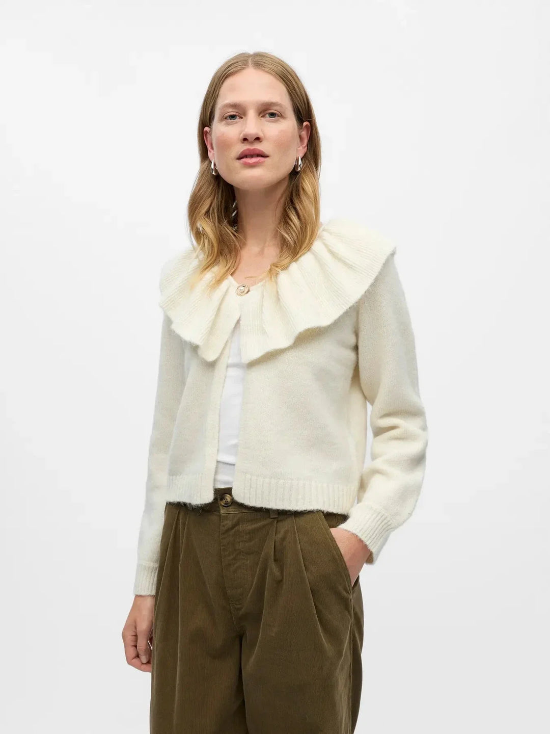 Object - Objdenisi L/S Lo Knit Cardigan - 4917128 Birch Cardigans