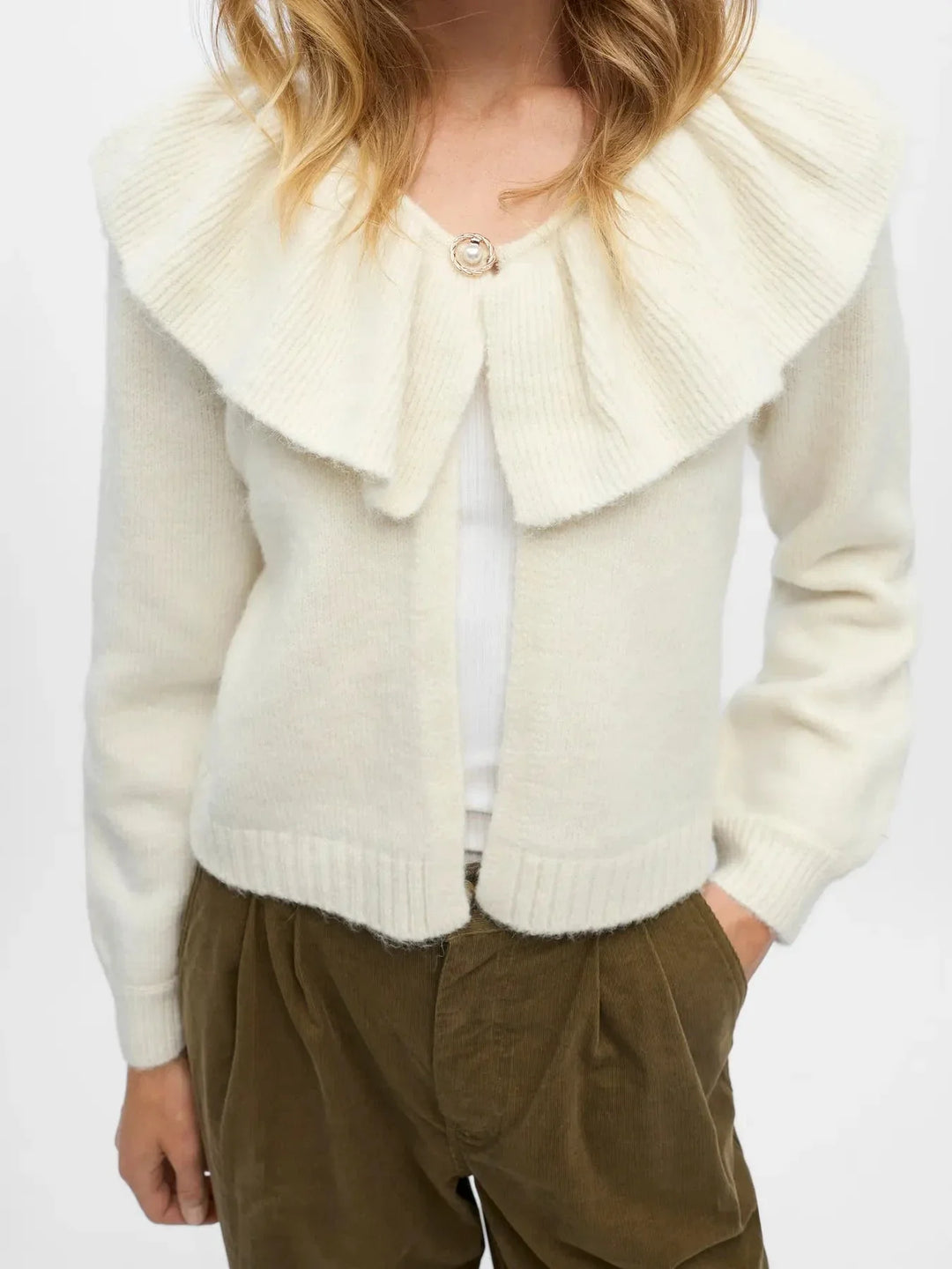 Object - Objdenisi L/S Lo Knit Cardigan - 4917128 Birch Cardigans