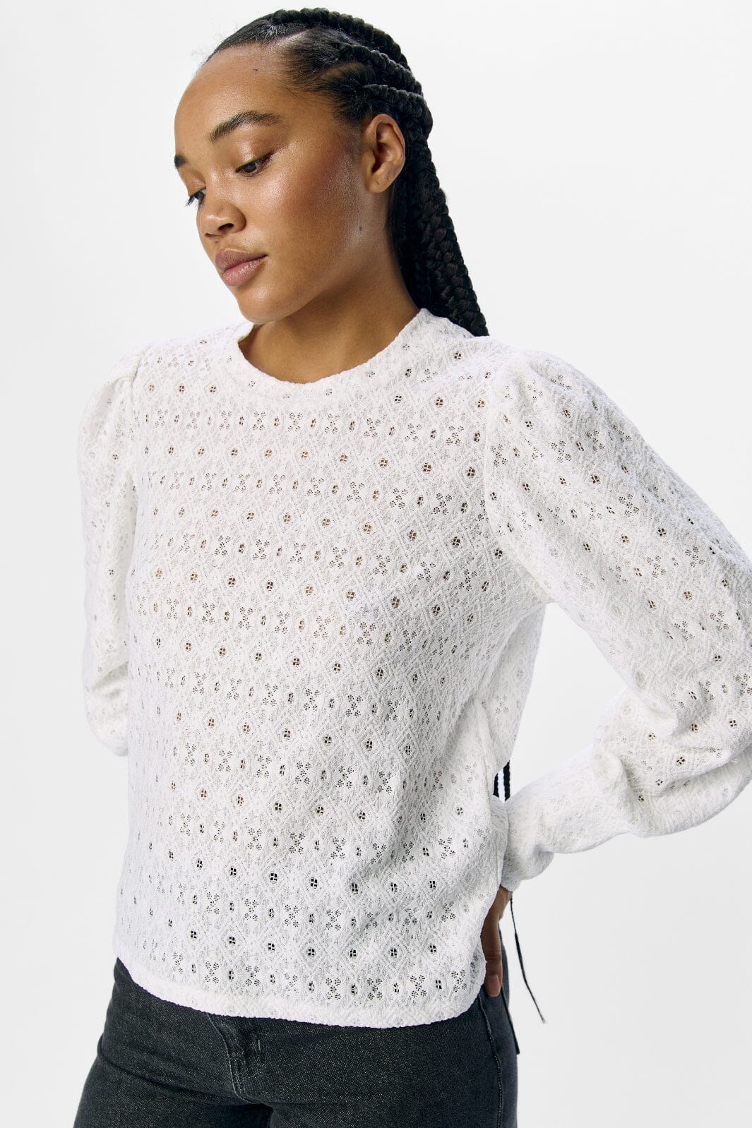 Object - Objlaila L/S Re Top - 4756437 Cloud Dancer