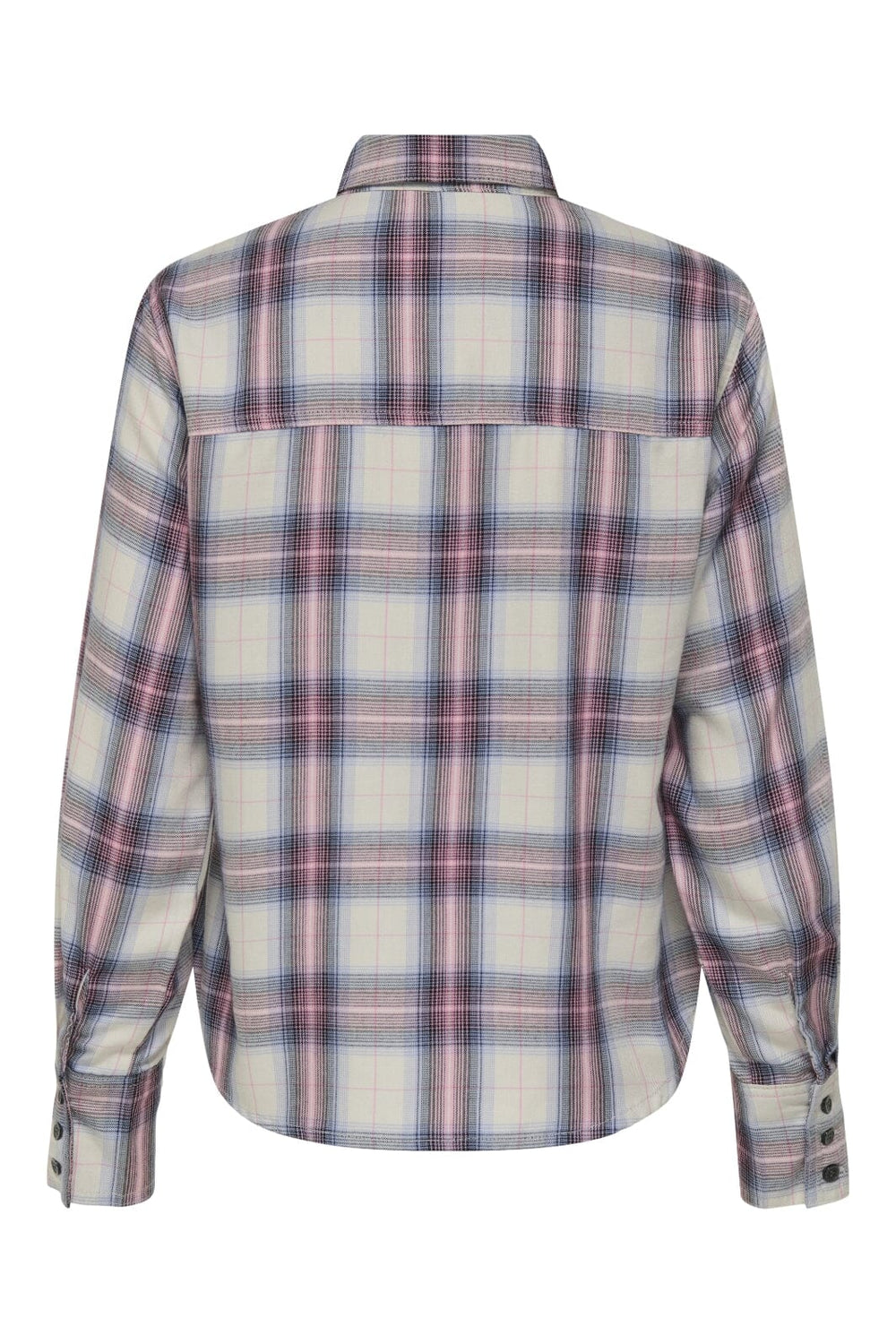 Only - Onlabbie Ls Check Shirt - 4824213 Cloud Dancer W Sea Pink & Easter Egg & Black Check Skjorter