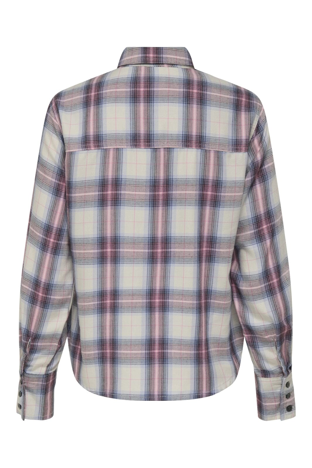 Only - Onlabbie Ls Check Shirt - 4824213 Cloud Dancer W Sea Pink & Easter Egg & Black Check Skjorter