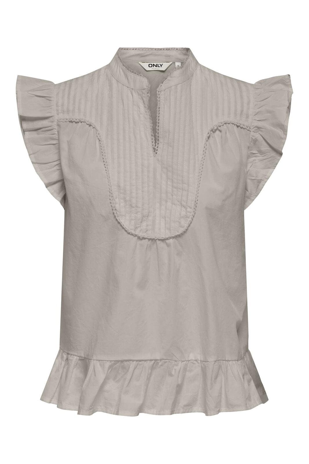 Only - Onladda S/L V-Neck Top - 4957296 Chateau Gray
