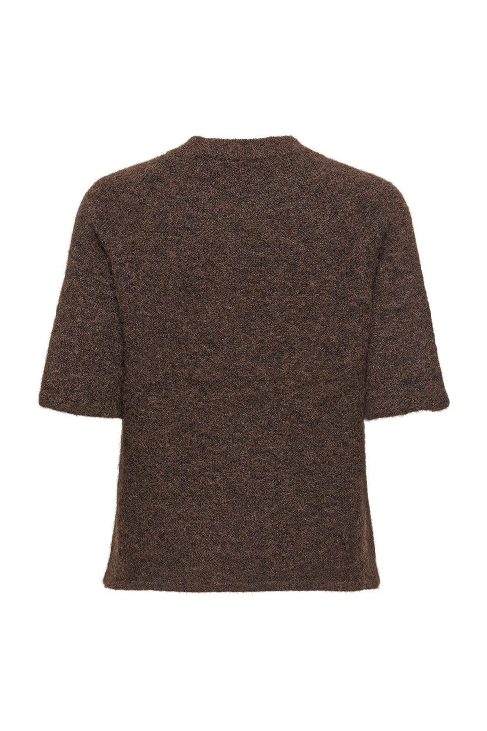 Only - Onlazu 2/4 Raglan O-Neck Knt - 4889213 Seal Brown Melange
