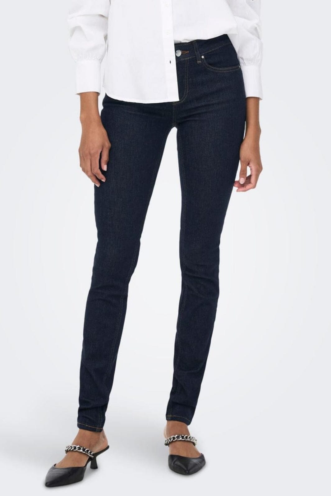 Only - Onlblush Mid Sk Stayblue - 3915471 Dark Blue Denim Jeans
