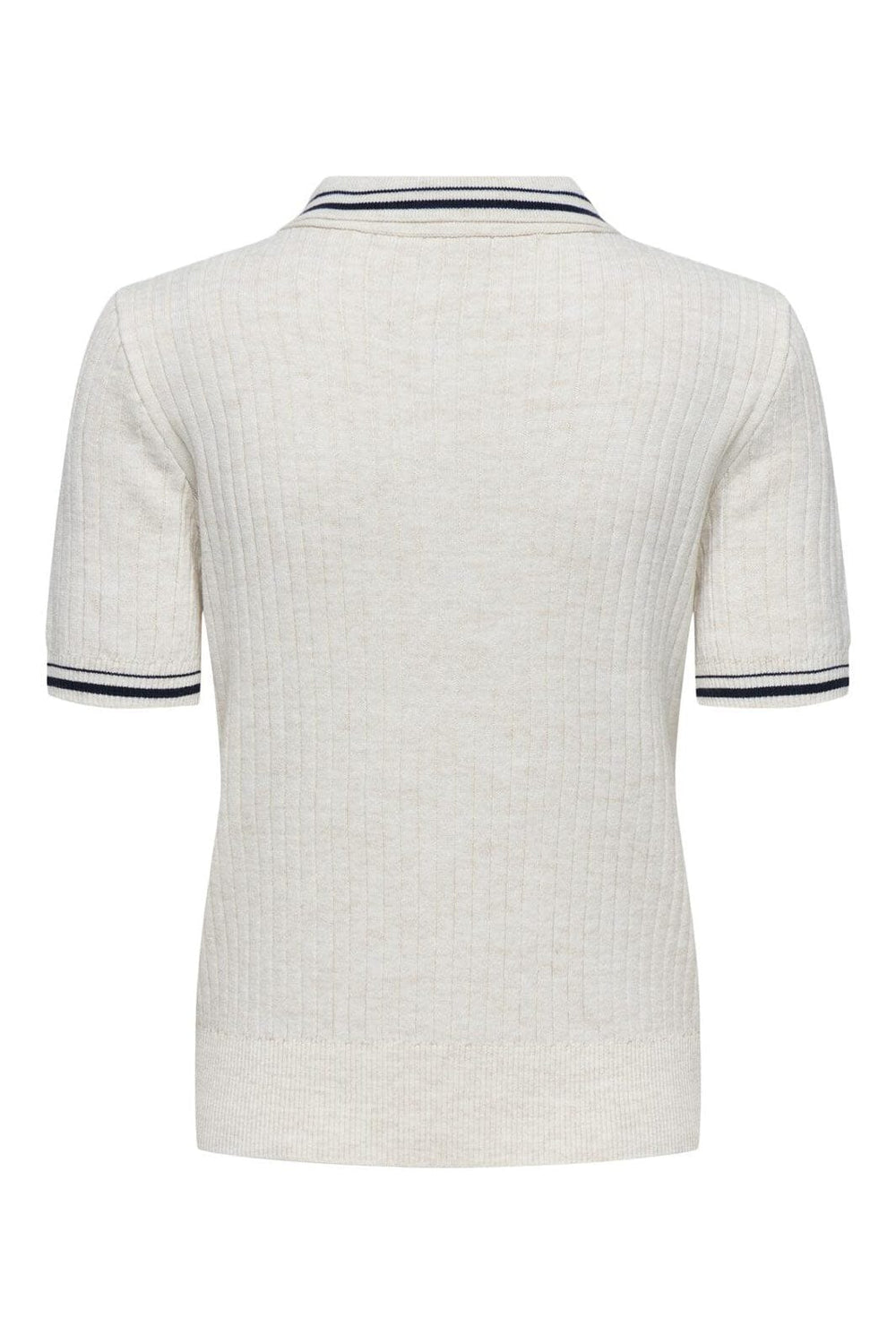 Only - Onlcanton Ss Polo Pull Knt - 4928058 Birch Melange/Fmop Button