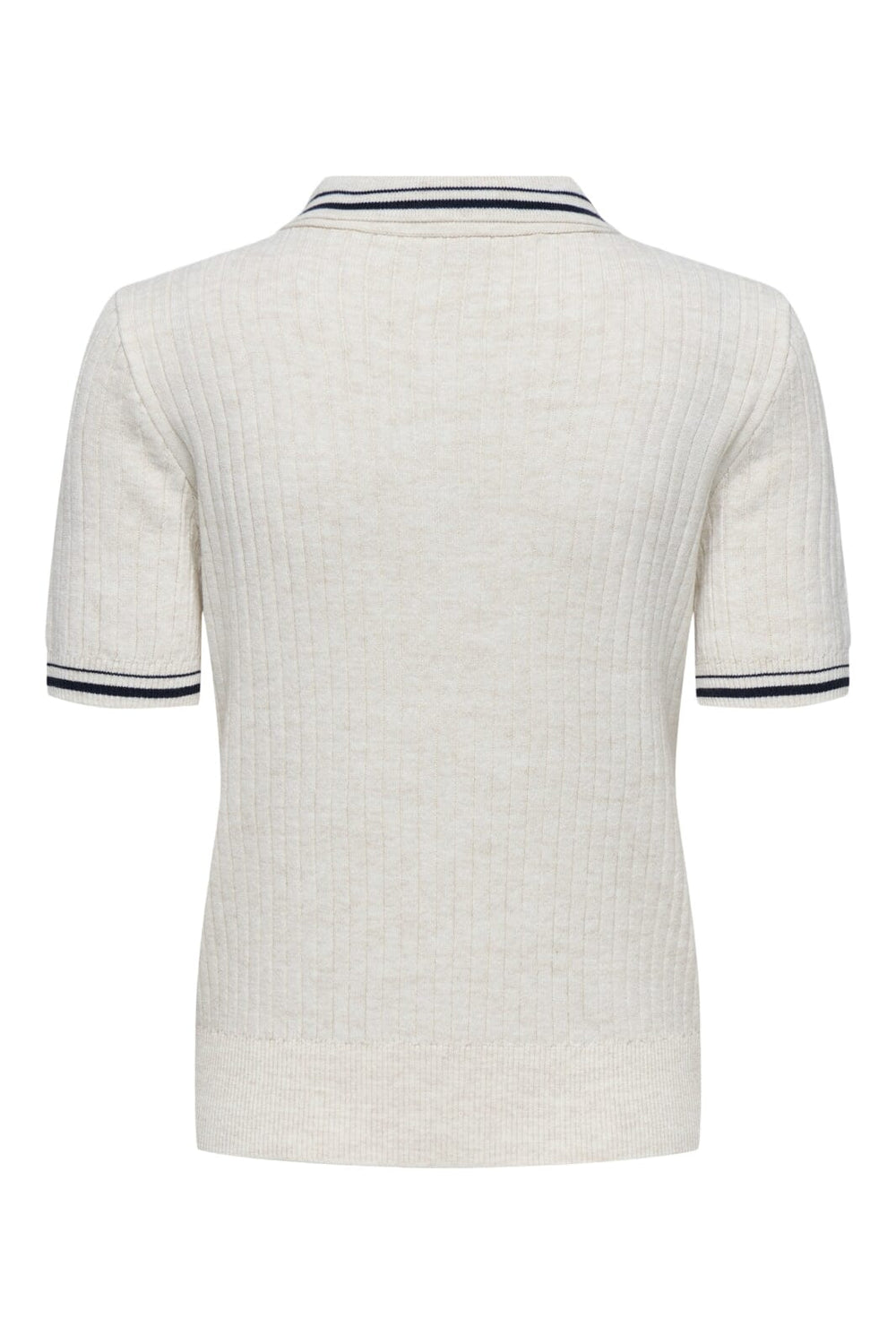 Only - Onlcanton Ss Polo Pull Knt - 4931897 Black Birch Melange/Fmop Button