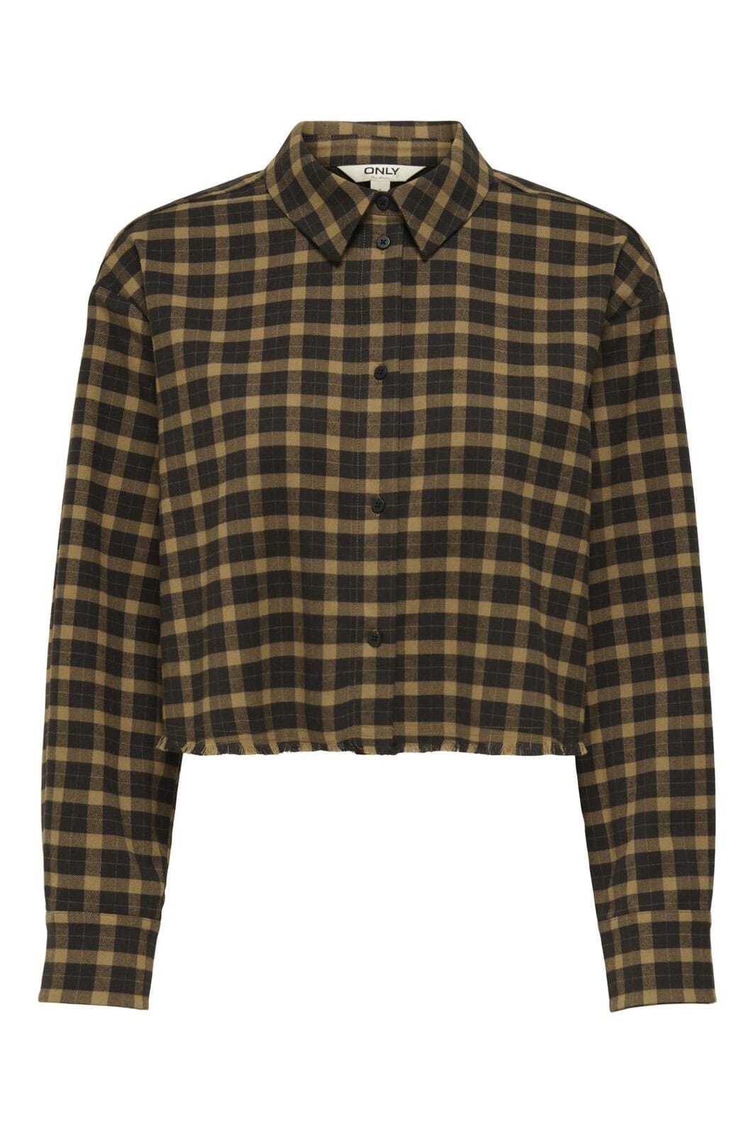 Only - Onlcat Life L/S Check Shirt - 4859341 Chipmunk Black Coffee