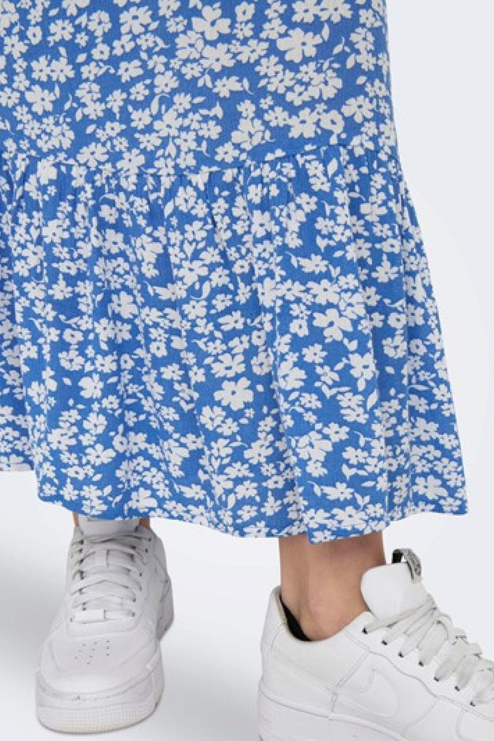 Only - Onlchianti S/S Long Dress - 4032233 Marina WHITE FLOWER