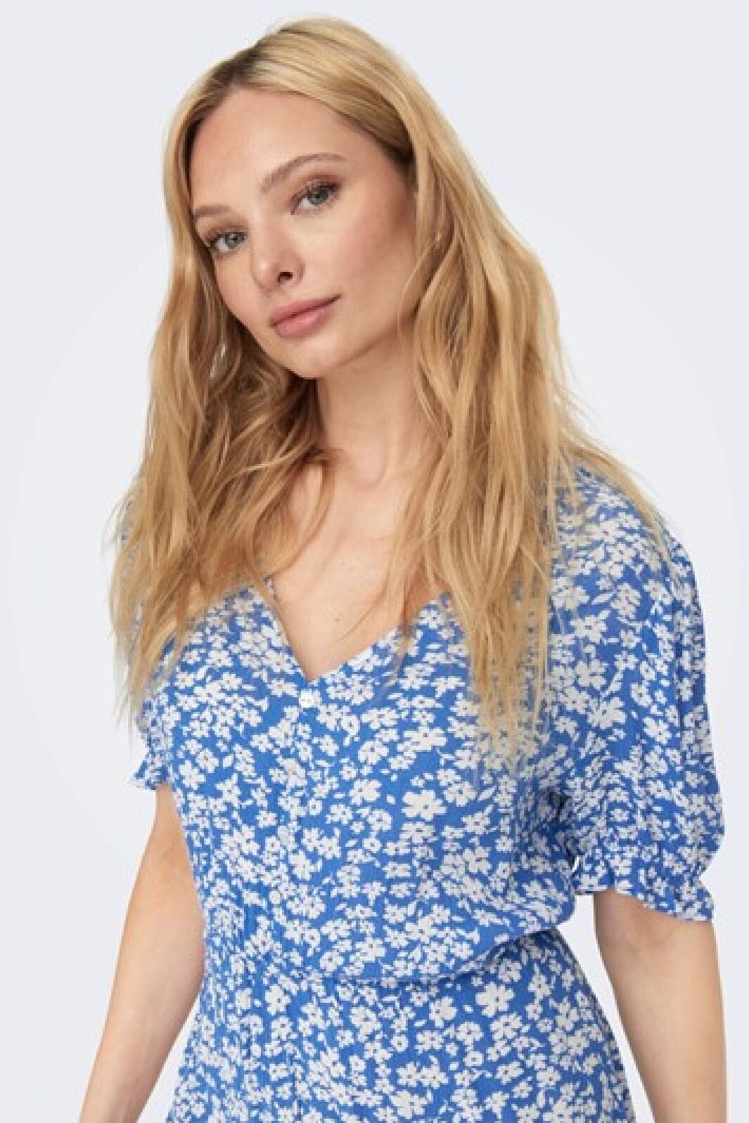 Only - Onlchianti S/S Long Dress - 4032233 Marina WHITE FLOWER