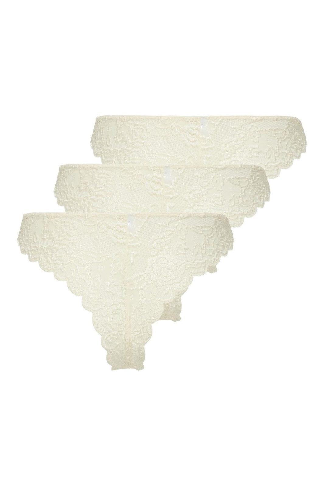 Only - Onlchloe Lace Brazil 3-Pack Acc - 4801849 Cloud Dancer X3