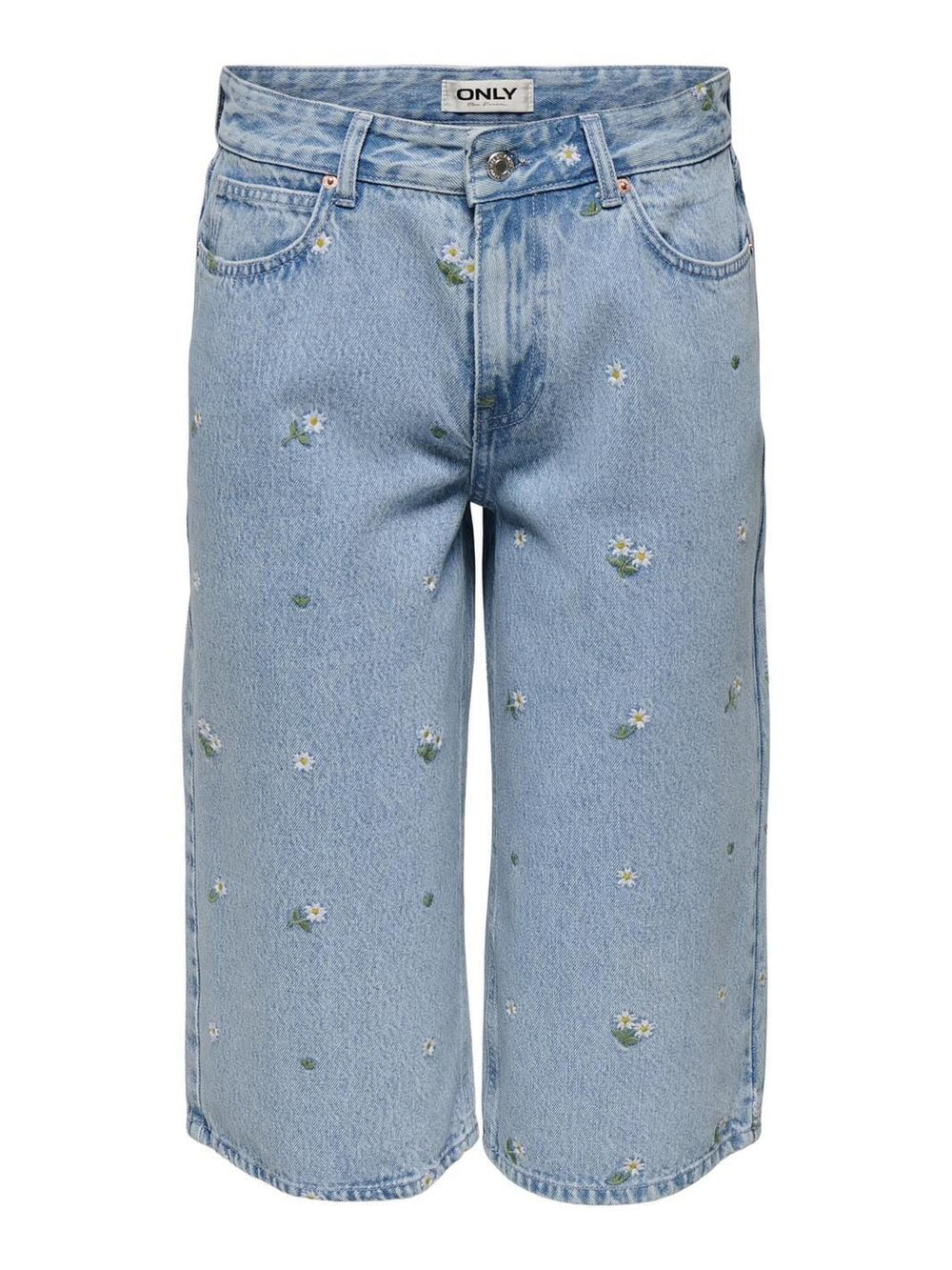 Only - Onlcobain Emb Wide Long Shorts Akm - 4769512 Light Blue Denim