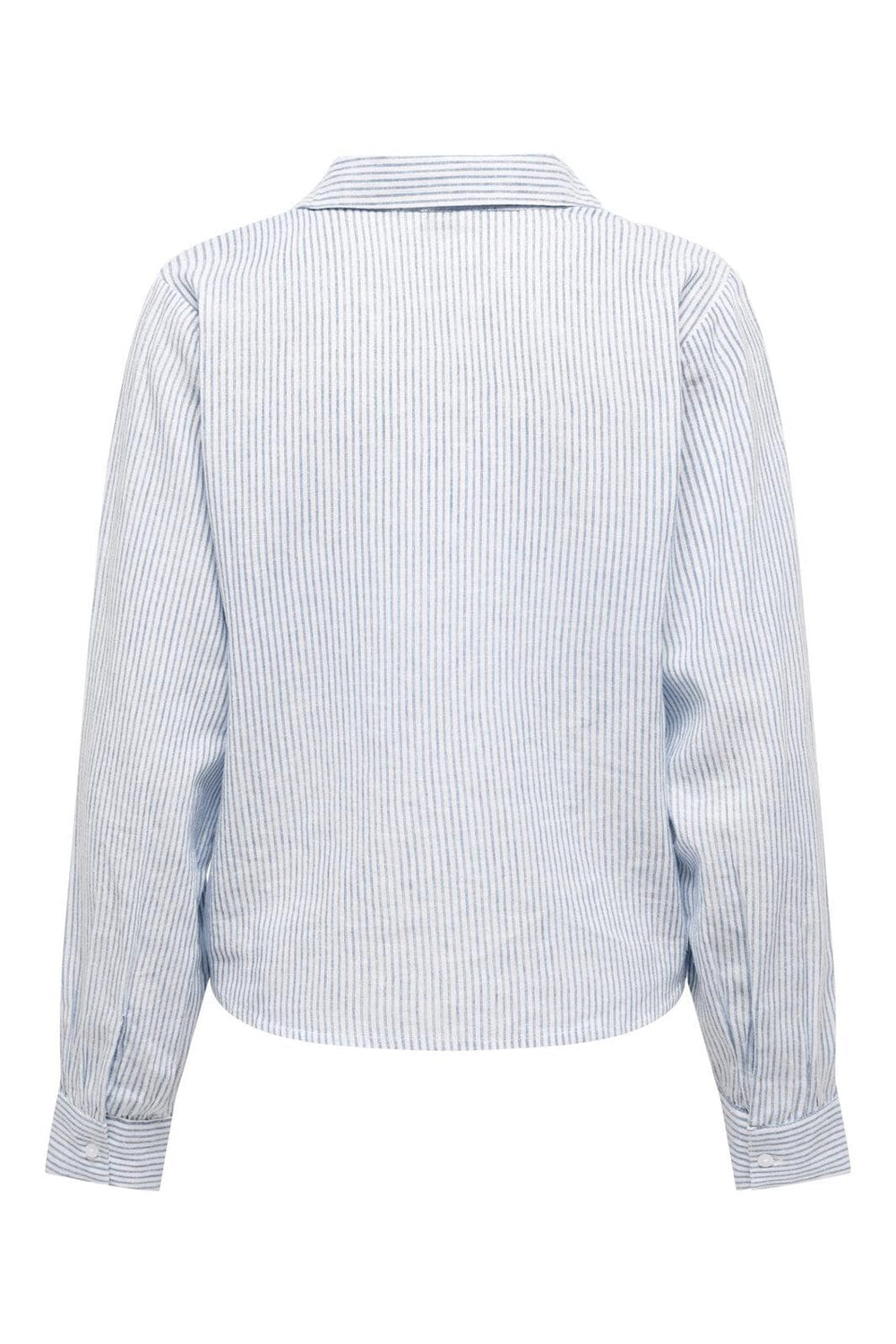 Only - Onlcosima L/S Emb Shirt - 4957791 Cashmere Blue W. White Emb