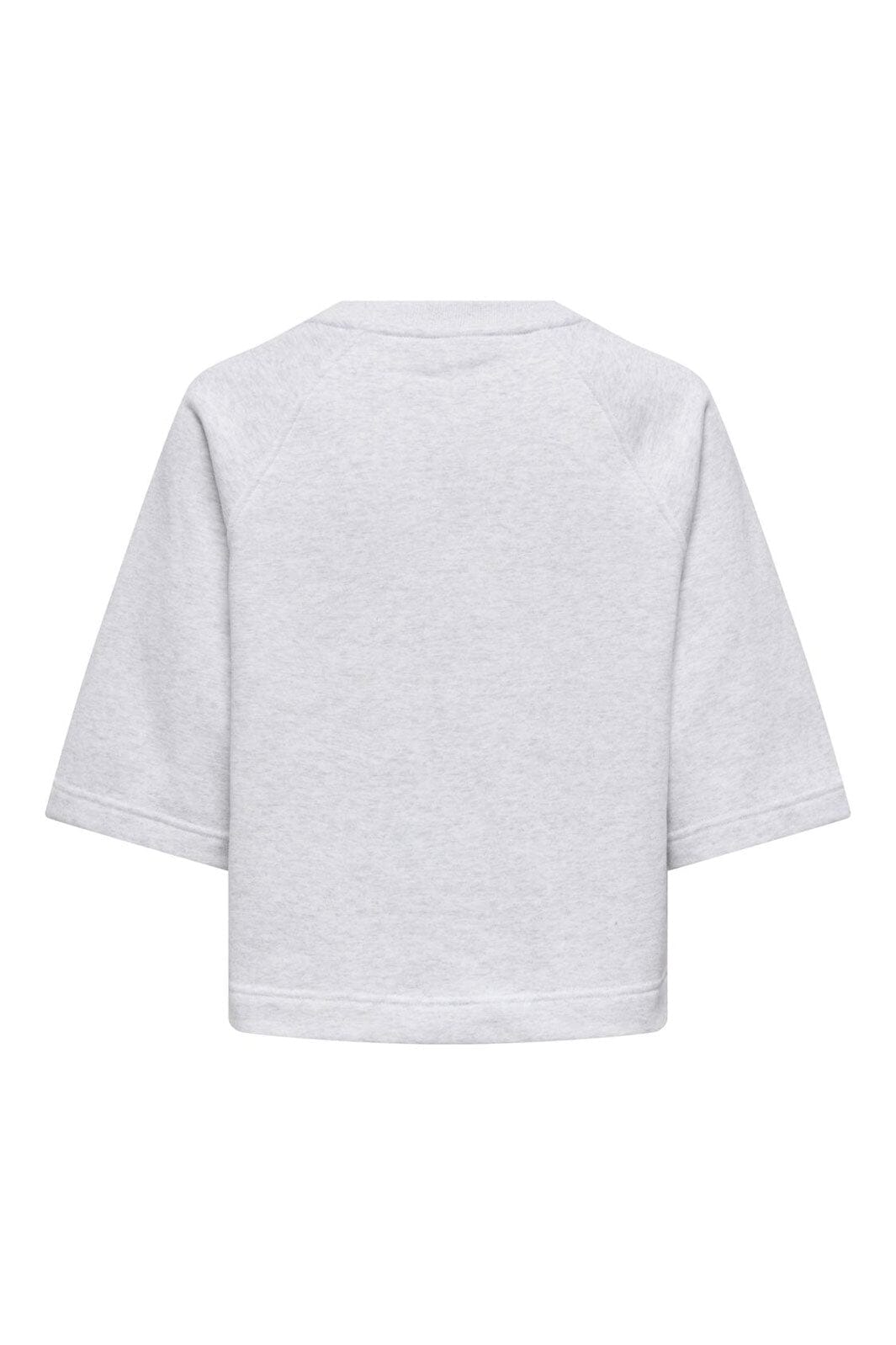 Only - Onldasie 2/4 O-Neck Raglan Ub Swt - 4918537 Light Grey Melange
