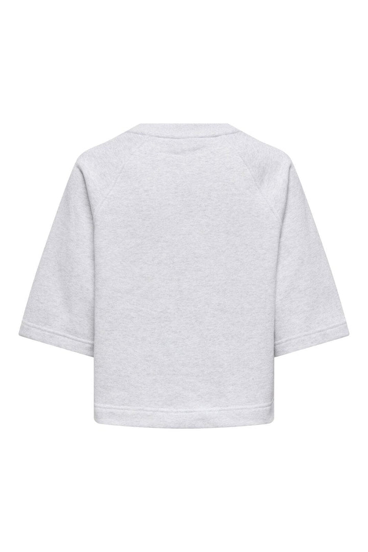 Only - Onldasie 2/4 O-Neck Raglan Ub Swt - 4918537 Light Grey Melange