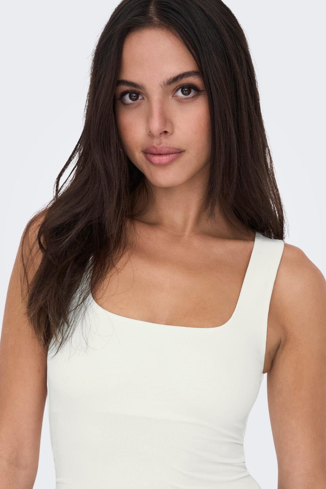 Only - Onlea S/L 2-Ways Fit Top - 4141435 Cloud Dancer Toppe