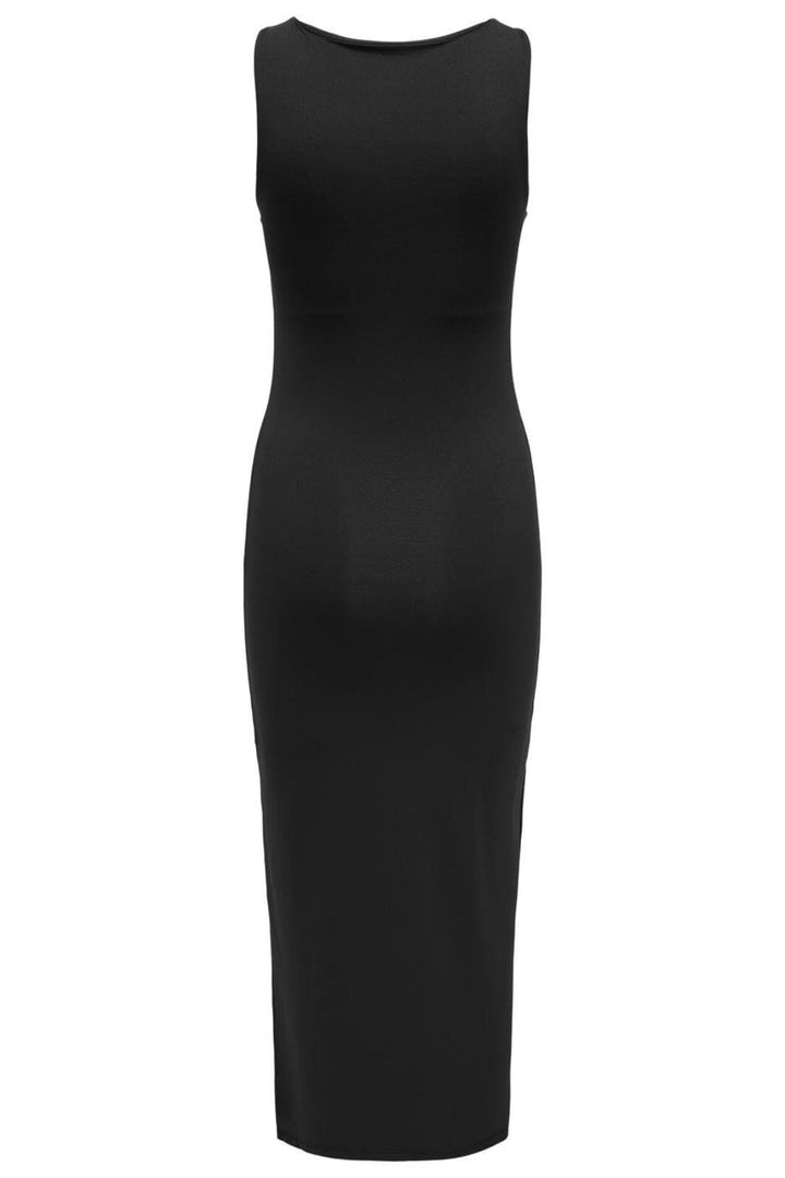 Only - Onlea S/L Long Slit Dress Now - 4423088 Black